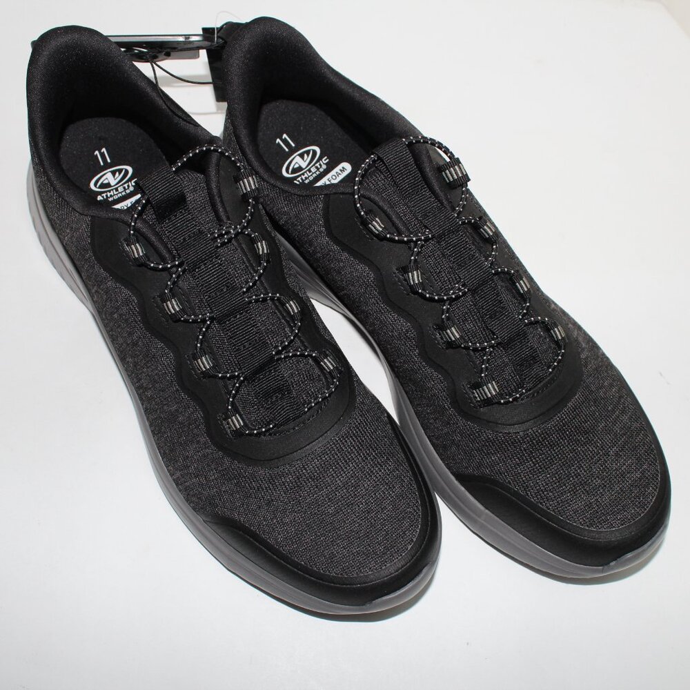 Athletic Works Men's 11 Non-Marking Memory Foam Lightweight Slip On Sneakers - Picture 3 of 15